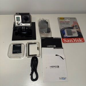 GoPro HERO3 Silver with Accessories and SanDisk Card